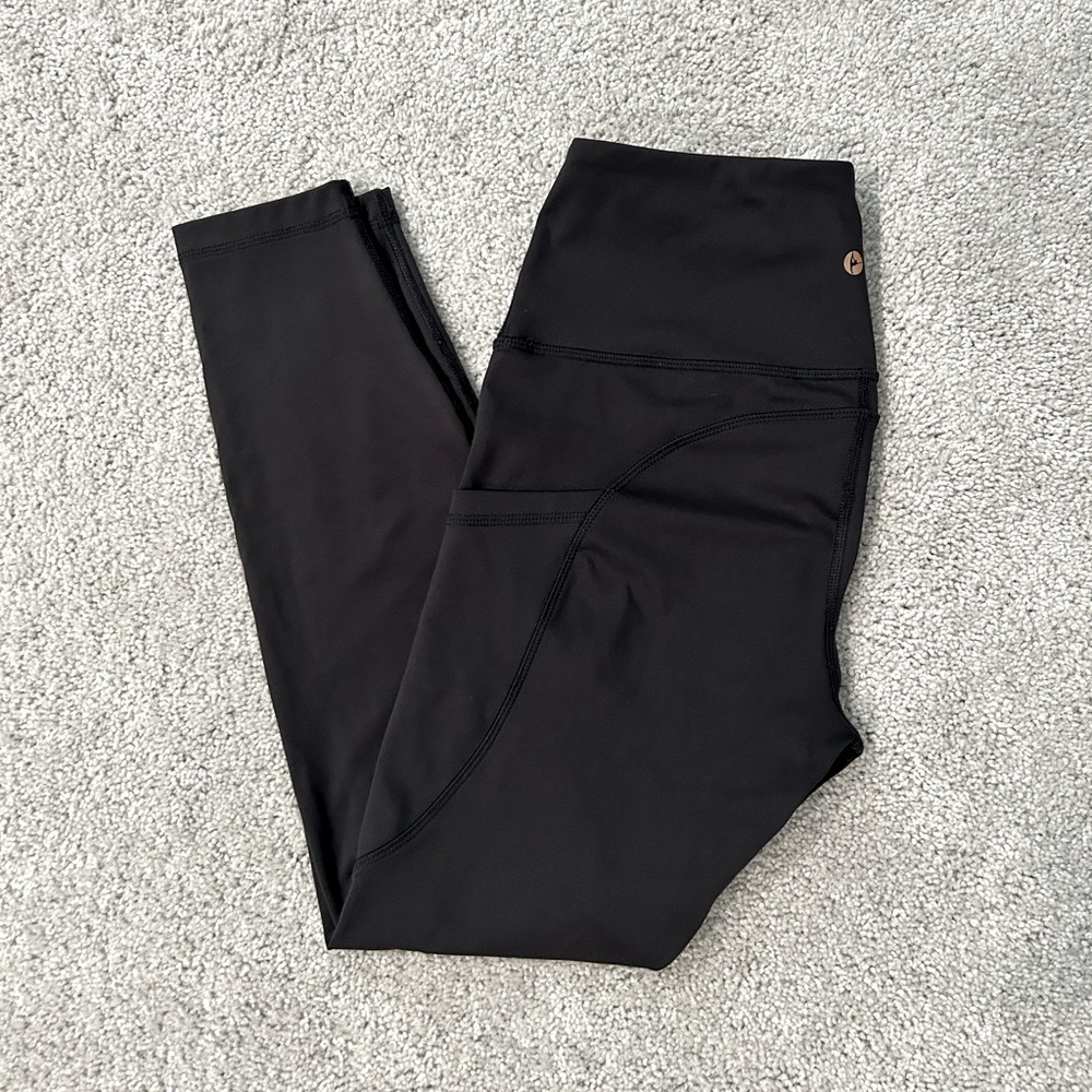 90 Degree By Reflex Jet Black Leggings